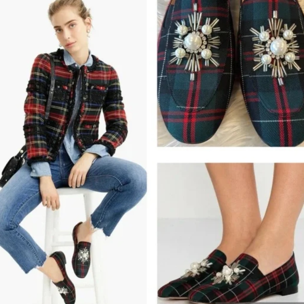 J.Crew Tartan Loafer 7.5
